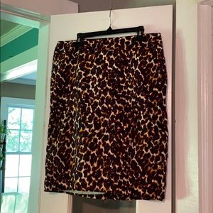 Merona Stretch Leopard Print Skirt